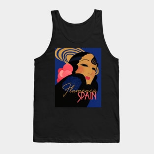 Flamenco Spain Art Deco Tank Top